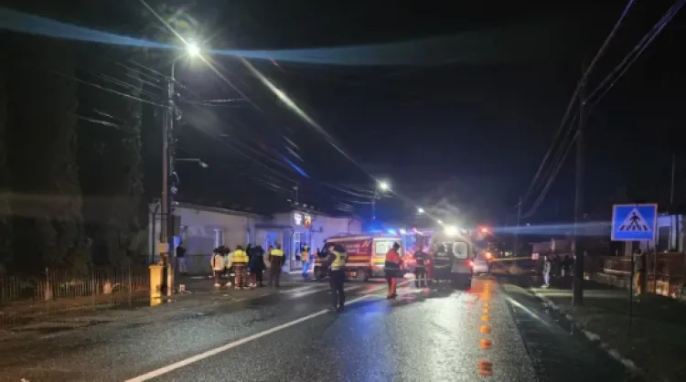 Bărbat reținut după ce a lovit trei pietoni pe DN-E60 în Poieni, județul Cluj