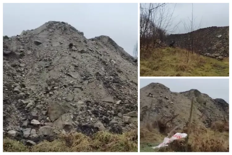 Femeie reclamă distrugerea proprietății sale după turnarea unui munte de pământ