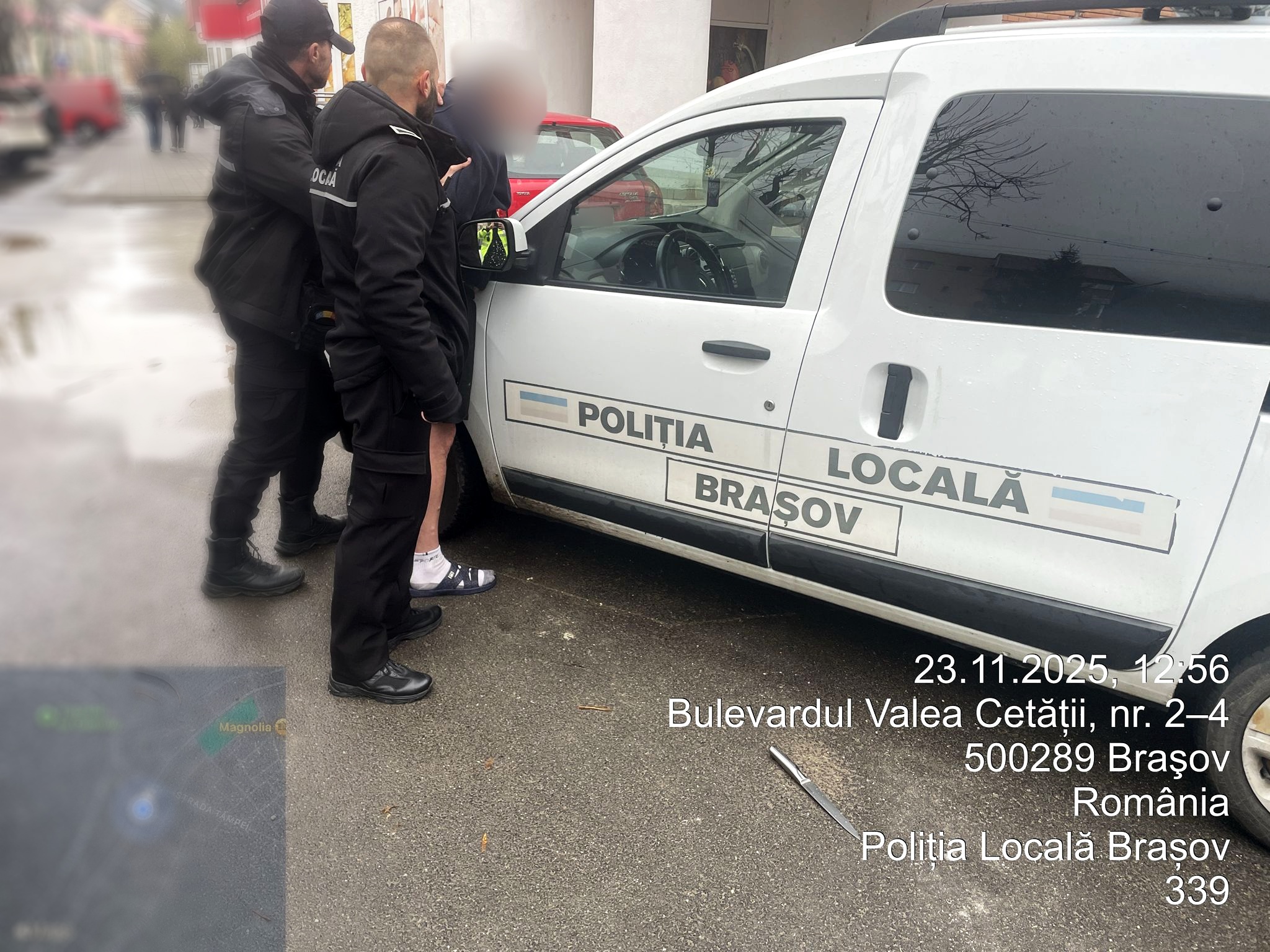 Șofer agresiv depistat pe strada Tâmpei din Brașov, intervenție a poliției locale