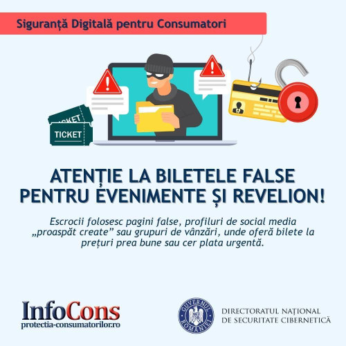 Atenție la escrocheriile cu bilete false pentru revelioane și concerte