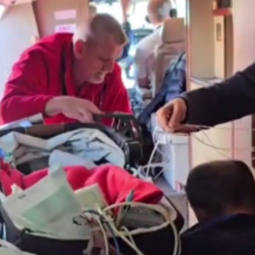 O fetiță cu malformație cardiacă, transportată la Milano pentru o operație salvatoare