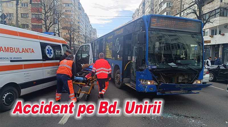 Femeie rănită într-un accident pe Bd. Unirii Sud din cauza unui viraj ilegal