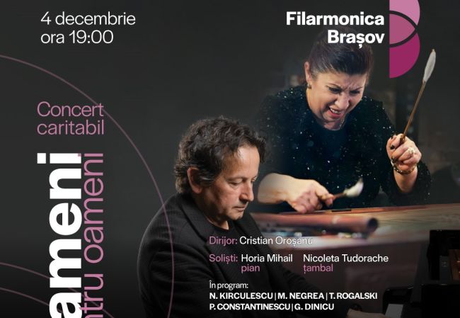 Concert caritabil la Filarmonica Brașov pentru susținerea Fundației HOSPICE