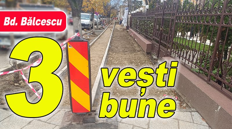 Bulevardul Nicolae Bălcescu din Buzău va fi modernizat cu trotuare noi și pistă de biciclete