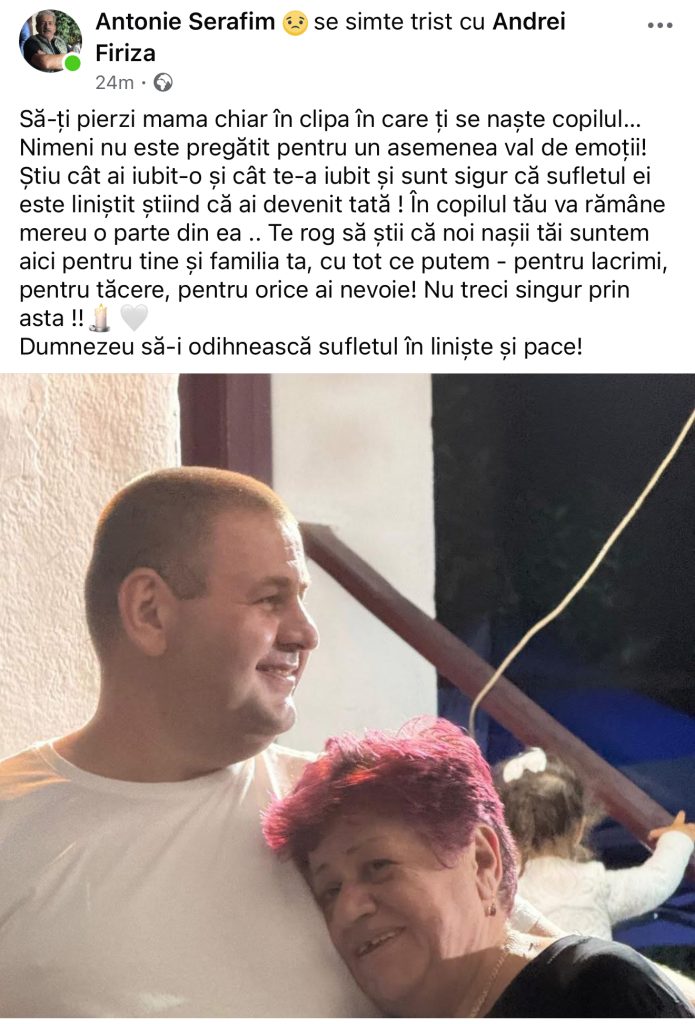 Dramă în familia bucătarului Andrei Firiza: moartea mamei în ziua nașterii copilului