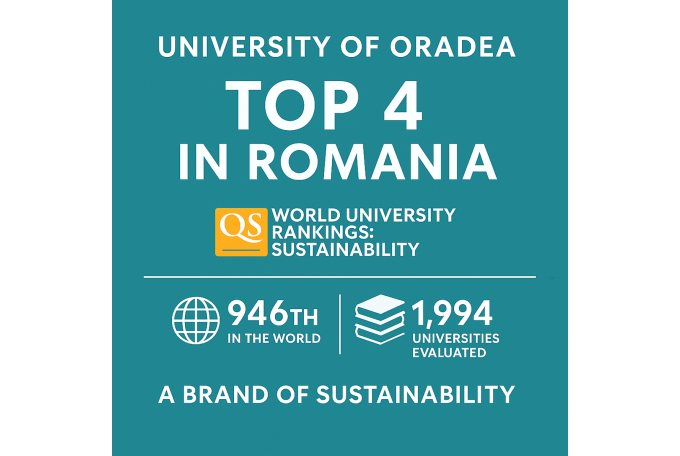 Universitatea din Oradea, pe locul patru în România în clasamentul QS Sustainability 2026