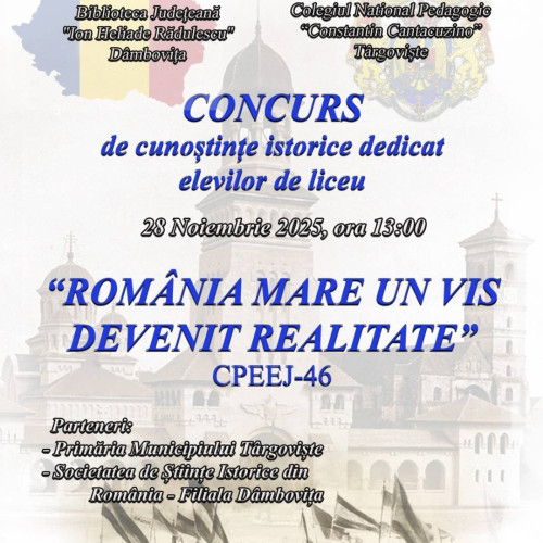 Concurs de istorie pentru liceeni, organizat la Biblioteca Județeană Dâmbovița