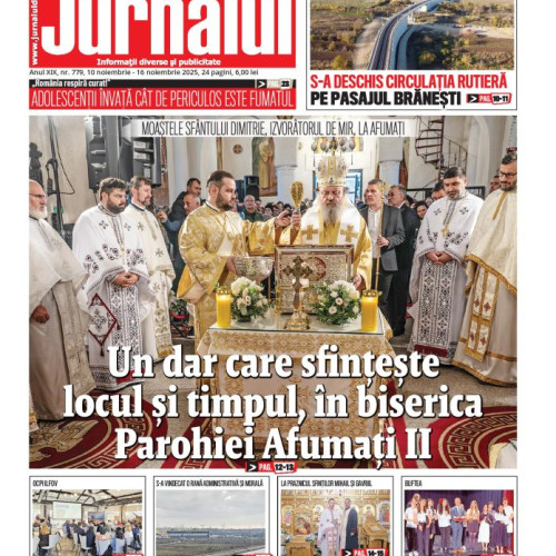 Noul număr al Jurnalului de Ilfov, ediția print, disponibil începând de astăzi