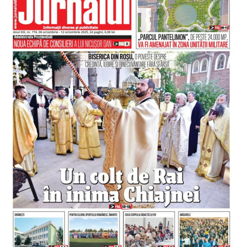 Noua ediție a Jurnalului de Ilfov, numărul 774, a fost lansată azi