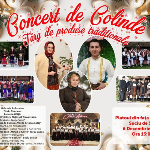 Concert de colinde la Suciu de Sus, pe 6 decembrie 2025