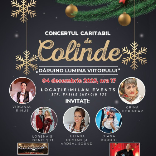 Concert caritabil de colinde la Baia Mare pentru susținerea elevilor și familiilor nevoiașe