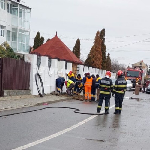 Țeavă de gaze avariată de un șofer neatent în Odobești, intervenție promptă a SVSU