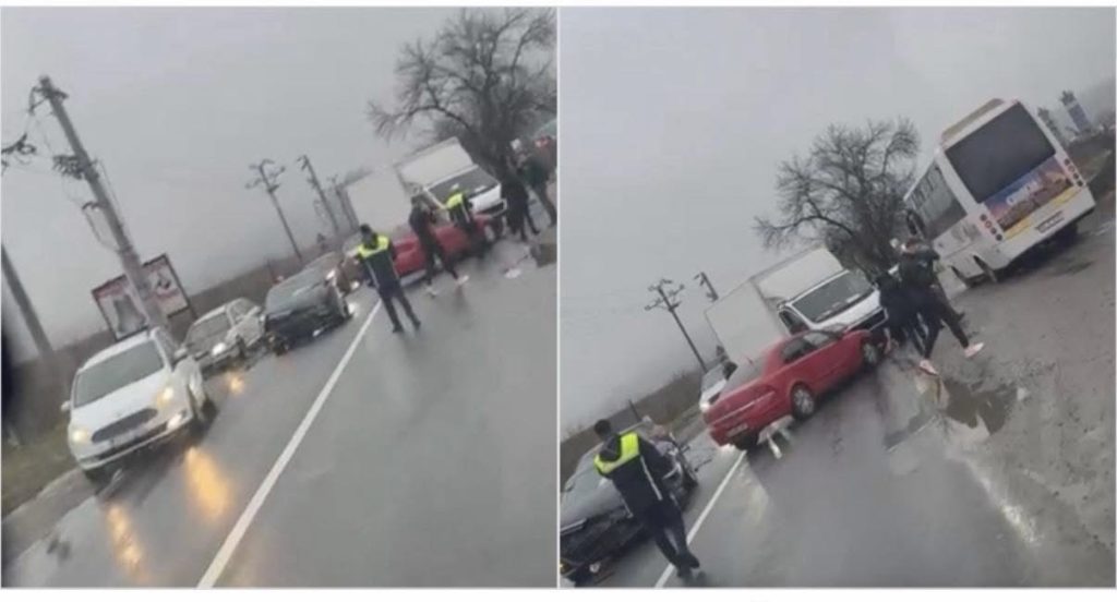 Accident în lanț pe DN 67 în zona Budești, Vâlcea
