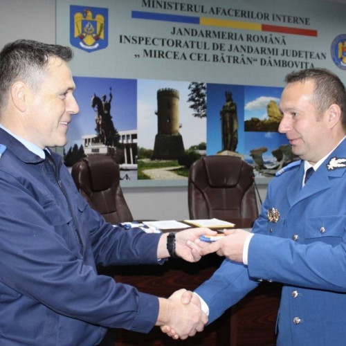 12 jandarmi dâmbovițeni avansați înainte de termen cu ocazia Zilei Naționale