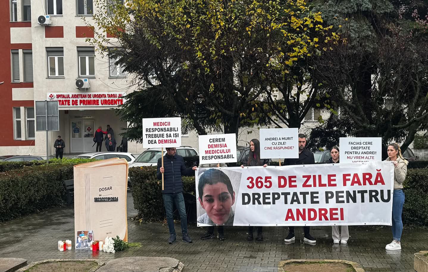 Protest la un an de la moartea adolescentului Andrei Drăgan în Gorj