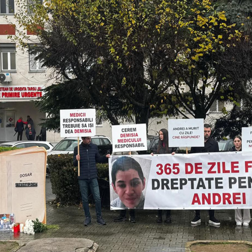 Protest la un an de la moartea adolescentului Andrei Drăgan în Gorj