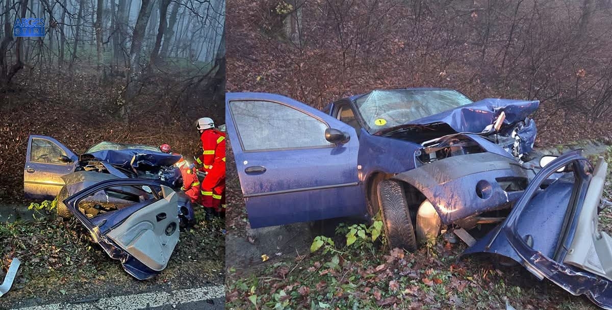 Trei răniți într-un accident grav pe DN14, în afara localității Slimnic