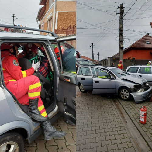 Două persoane rănite într-un accident rutier la Orăștie