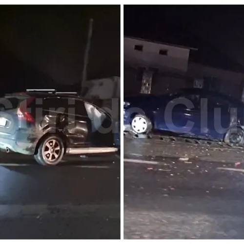 Accident grav la intrarea în Gherla: două mașini distruse și posibile victime