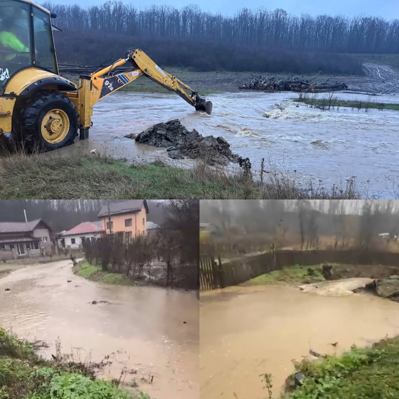 Inundații în comuna Gura Foii provocate de o firmă silvică, autoritățile intervin