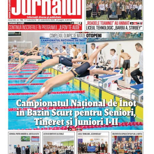 Noua ediție tipărită a Jurnalului de Ilfov, numărul 780, a fost lansată