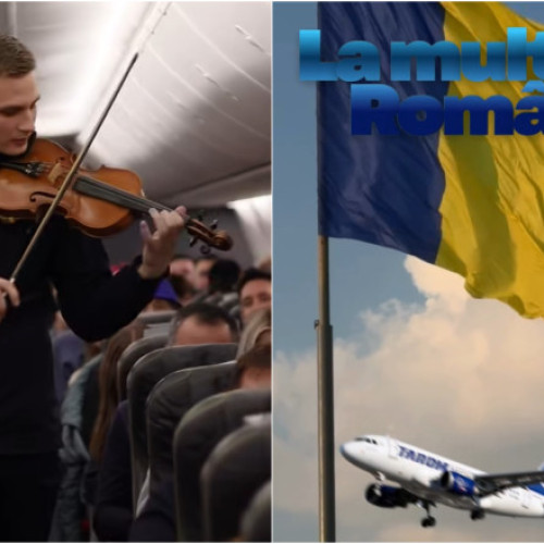 Un jandarm a cântat imnul României la peste 10.000 de metri înălțime într-un zbor TAROM