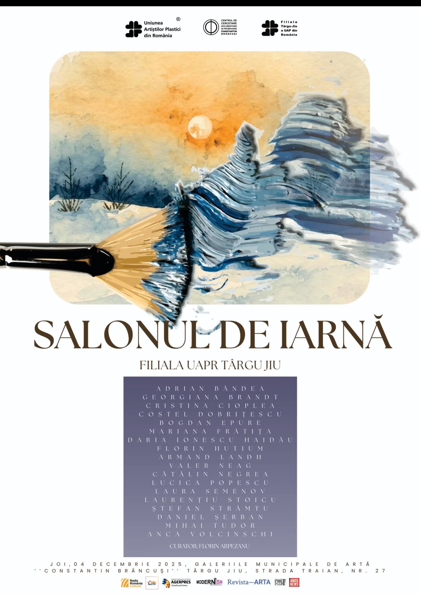 Salonul de Iarnă 2025 se deschide la Galeria Constantin Brâncuși din Târgu Jiu