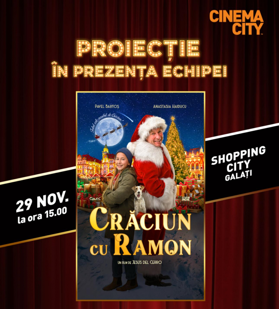 Caravana filmului „Crăciun cu Ramon” a ajuns la Galați cu proiecții speciale