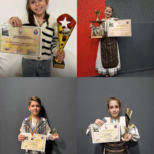 Elevii Școlii „Constantin Brâncuși” Târgu-Jiu, premiați la Festivalul Crinul de Piatră