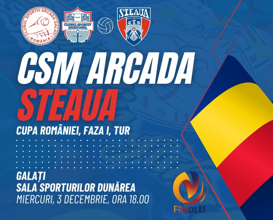 CSM Arcada joacă Cupa României împotriva Stelei după victoria din campionat