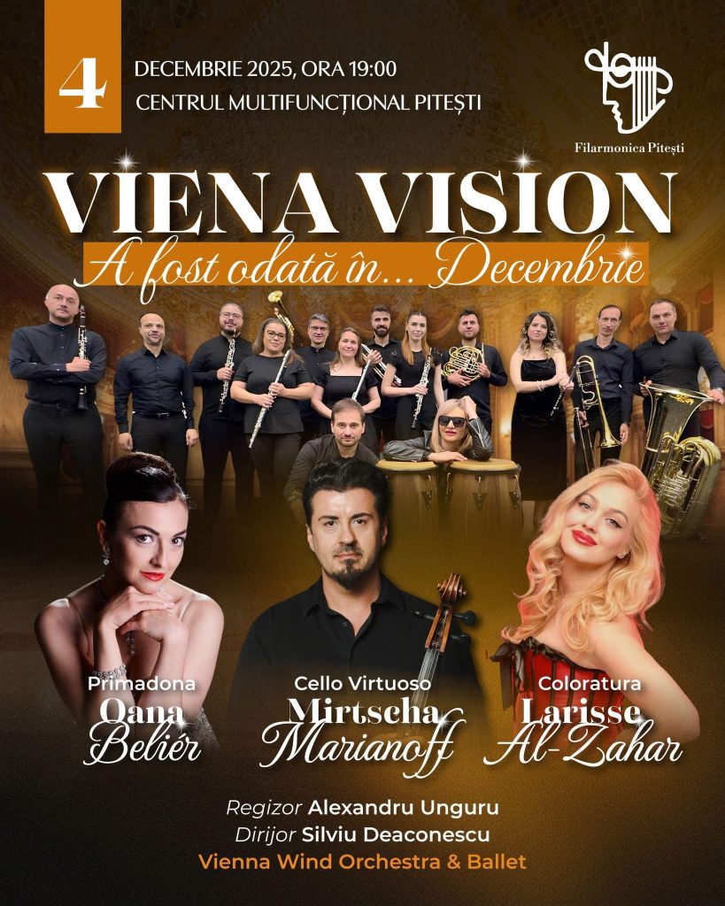 Filarmonica Pitești prezintă spectacolul Vienna Vision pe 4 decembrie