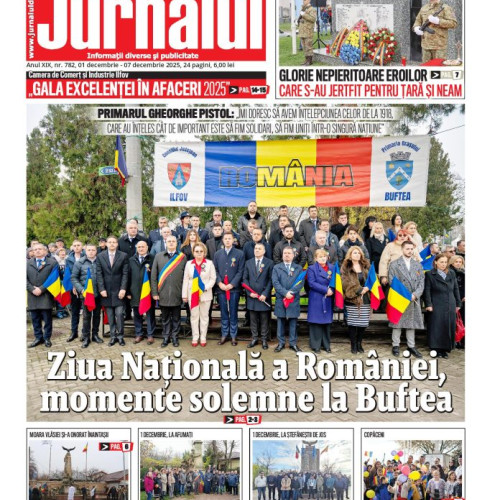 A apărut numărul 782 al Jurnalului de Ilfov în ediție tipărită