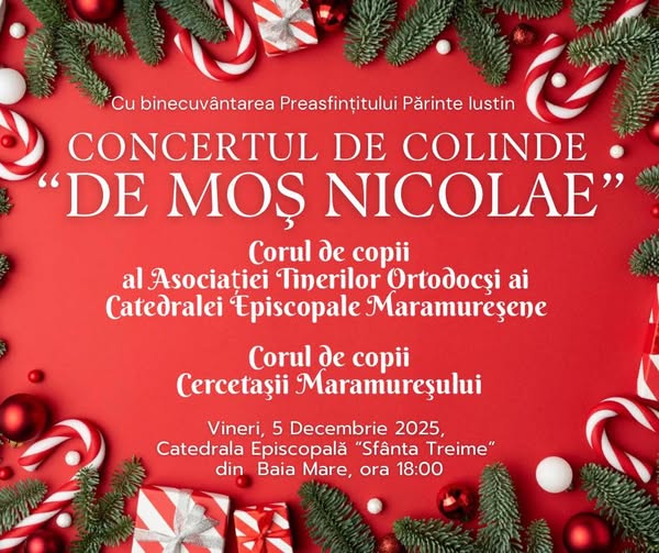 Concert de colinde organizat la Catedrala Episcopală din Baia Mare