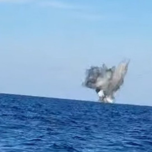 Dronă maritimă de tip Sea Baby distrusă în derivă în Marea Neagră de Forțele Navale Române