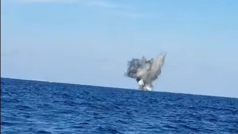 Dronă maritimă de tip Sea Baby distrusă în derivă în Marea Neagră de Forțele Navale Române