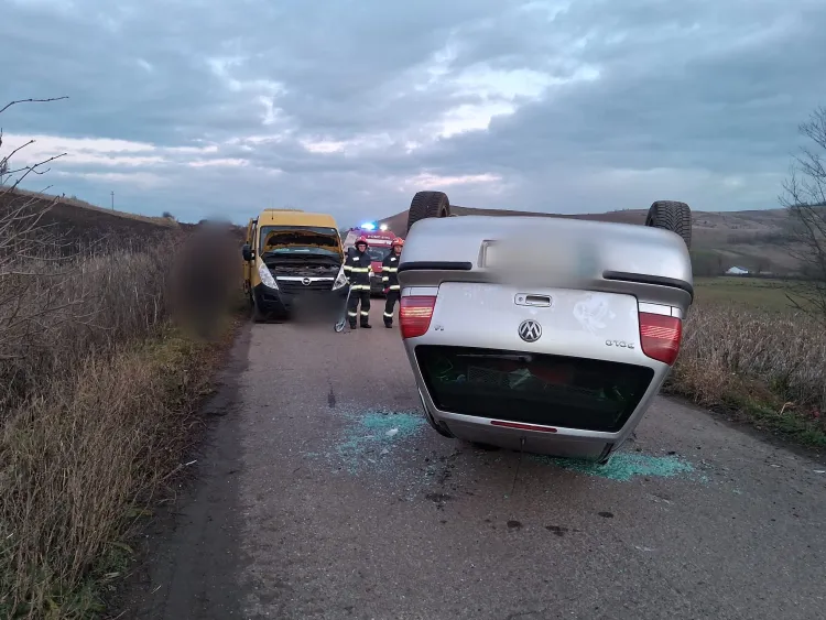 Accident între Frata și Poiana Frății în care a fost rănită o femeie