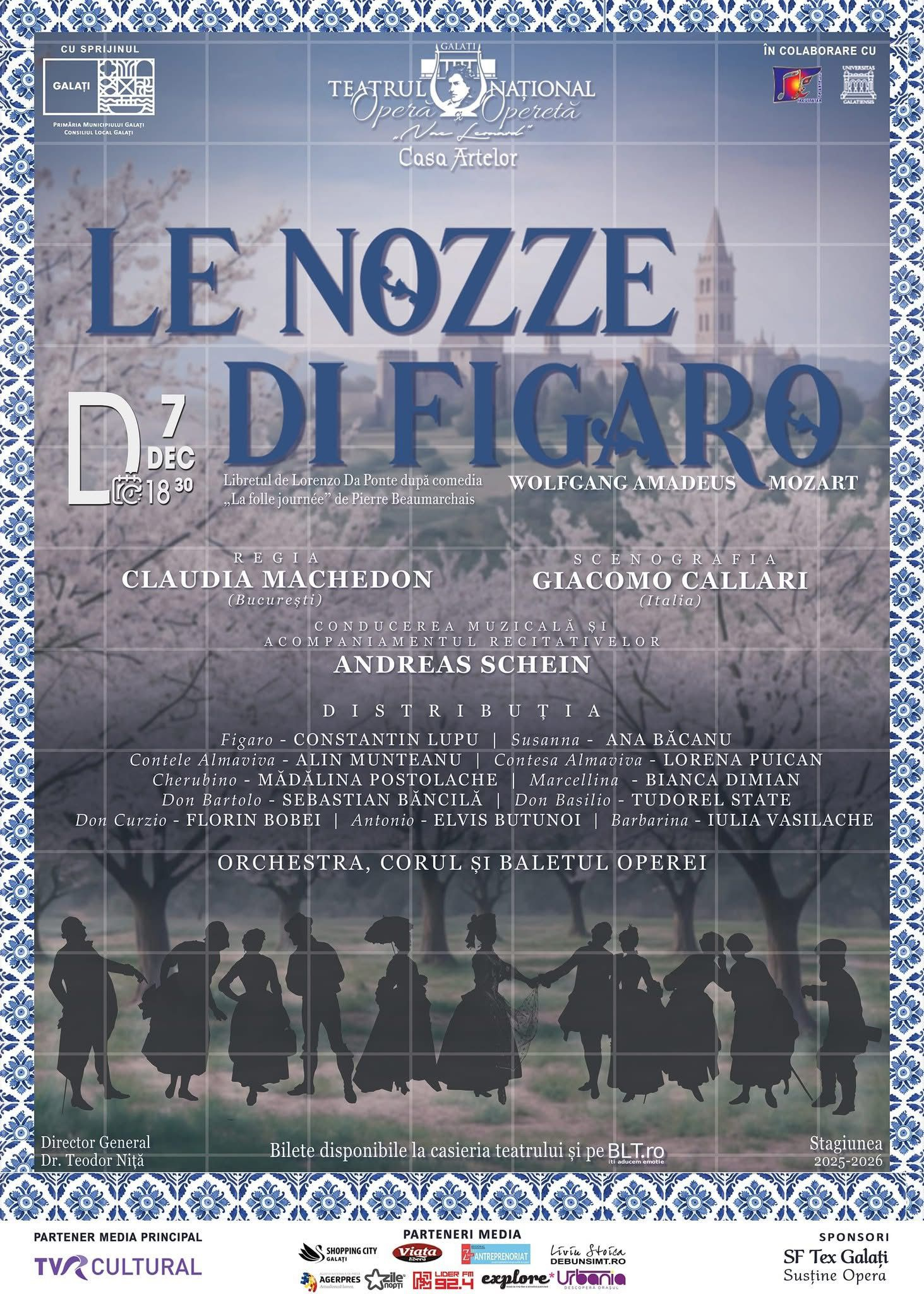 Nunta lui Figaro revine pe scena Teatrului Național de Operă și Operetă „Nae Leonard” în decembrie 2025