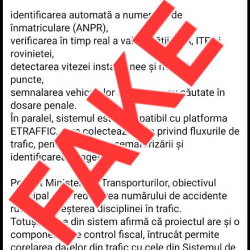 MAI dezminte zvonurile despre controlul total al traficului și extinderea supravegherii