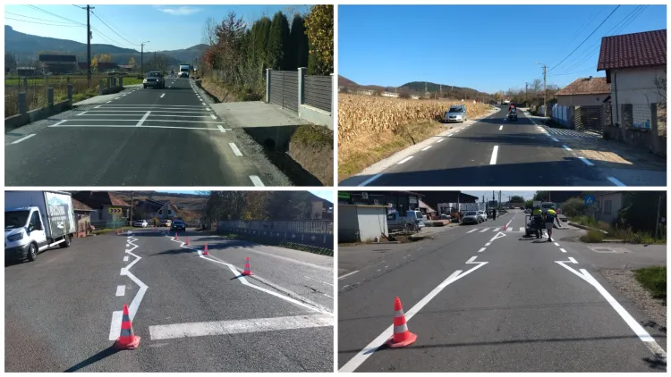 Consiliul Județean Cluj a finalizat marcaje rutiere pe 279 km de drumuri județene