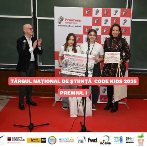 Echipa tulceană de la Sarichioi a câștigat premiul I la târgul național CODE Kids 2025