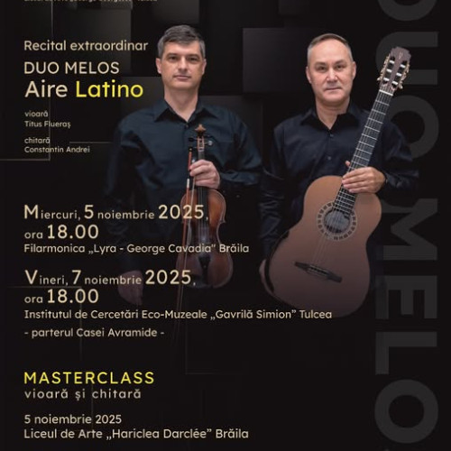 Recital „Aire Latino” susținut de Duo Melos la Casa Avramide