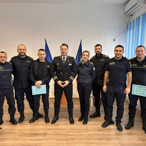 Șapte polițiști de penitenciar avansați înainte de termen la Târgu Jiu