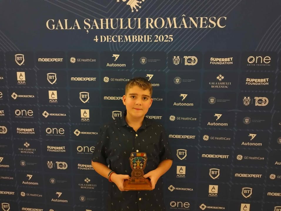 Copil din Botoșani premiat la Gala Șahului Românesc pentru performanța europeană