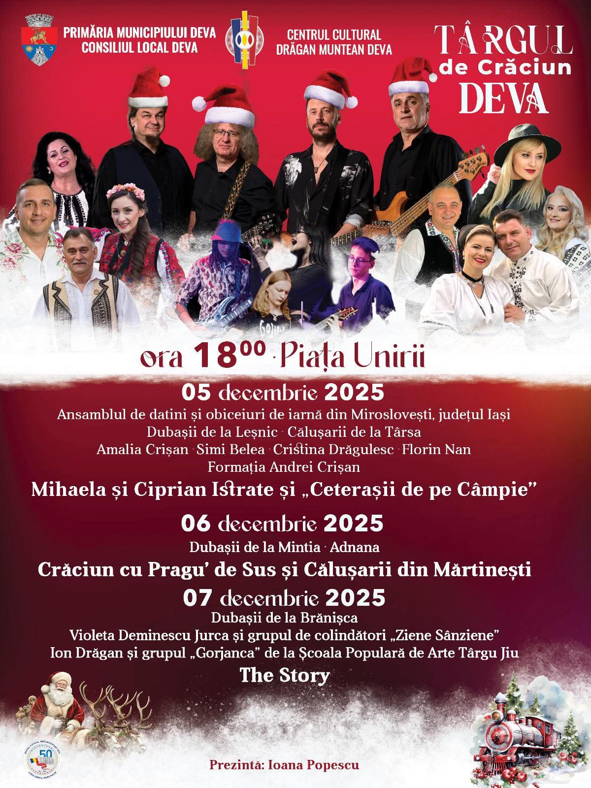 Gorjeanca va aduce colindele tradiționale la Târgul de Crăciun din Deva