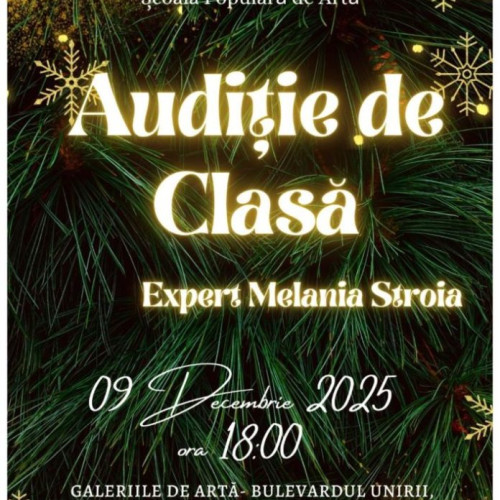 Audiție muzicală la Galeriile de Artă Focșani cu elevii Școlii Populare de Artă