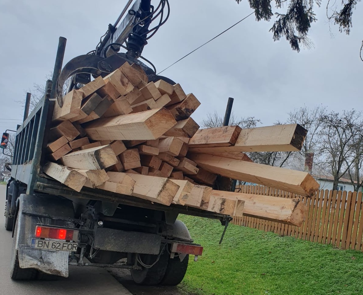 Doi bărbați sancționați pentru transport ilegal de material lemnos în Dorohoi și George Enescu