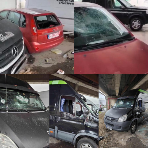 Vandalism în Piața Litovoi din Târgu Jiu: Mașini distruse în noaptea trecută