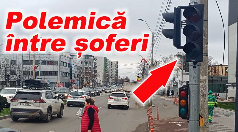 Semaforul de la Aurora Mall din Buzău, în reparații după un accident rutier