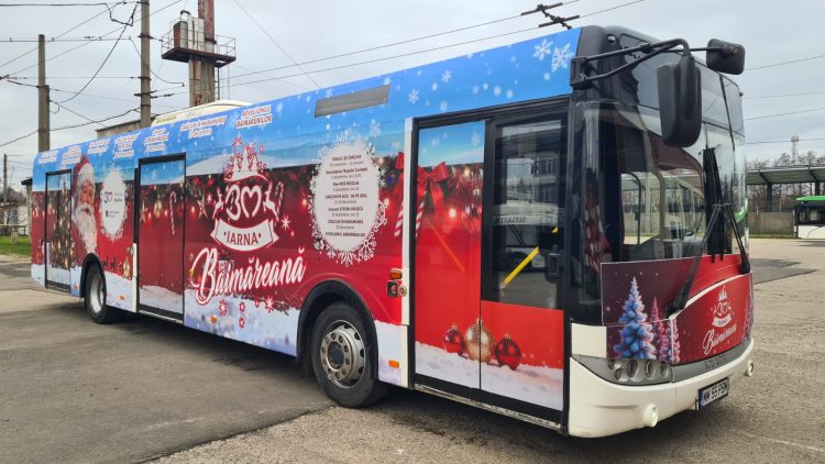 Autobuzul lui Moș Crăciun îi va plimba pe copiii din Baia Mare în decembrie