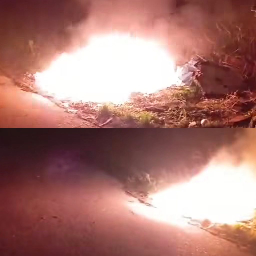 Primăria din Logrești reacționează după incendierea unui tomberon în spațiul public